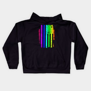 'Gay Pride American Flag' Awesome Rainbows Gift Kids Hoodie